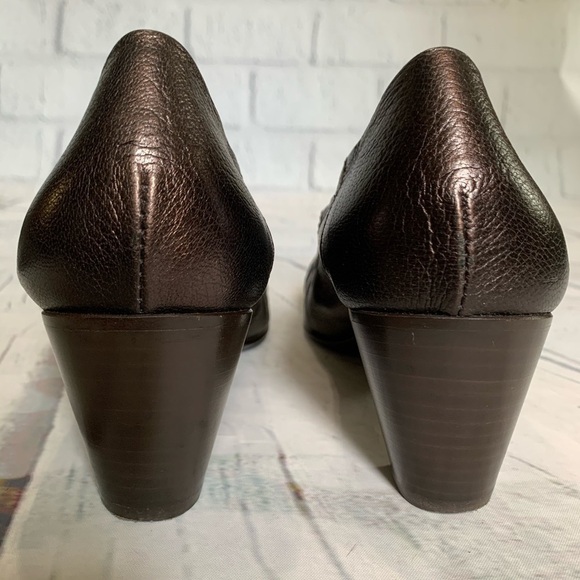 ATTILIO GIUSTI LEOMBRUNI Metallic Brown Pumps - Picture 4 of 10